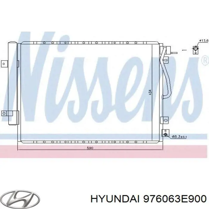 976063E900 Hyundai/Kia Chłodnica klimatyzacji