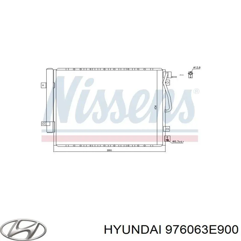 Do koszyka 976063E900 Hyundai/Kia Chłodnica klimatyzacji