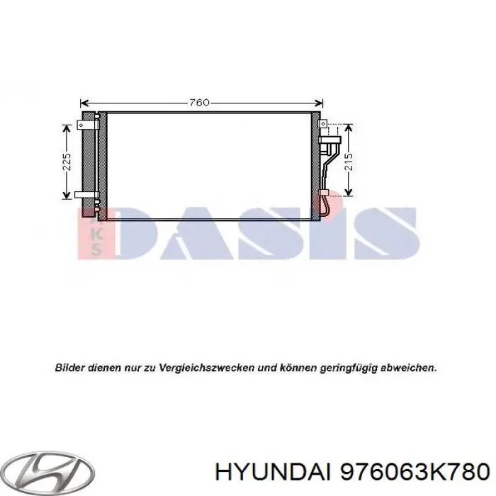 Do koszyka 976063K780 Hyundai/Kia Chłodnica klimatyzacji