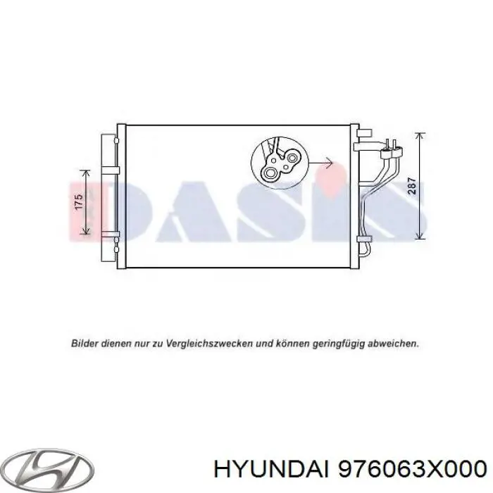Chłodnica klimatyzacji 976063X000 Hyundai/Kia