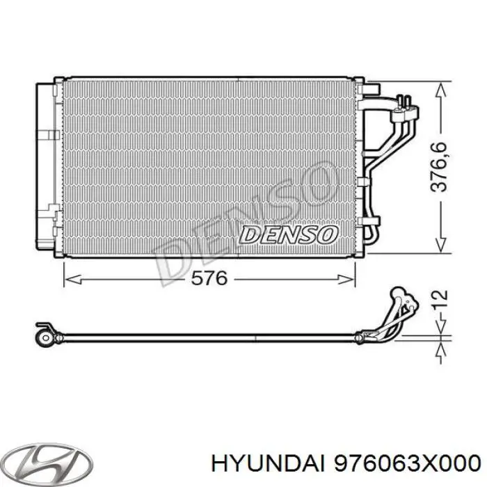 Do koszyka 976063X000 Hyundai/Kia Chłodnica klimatyzacji