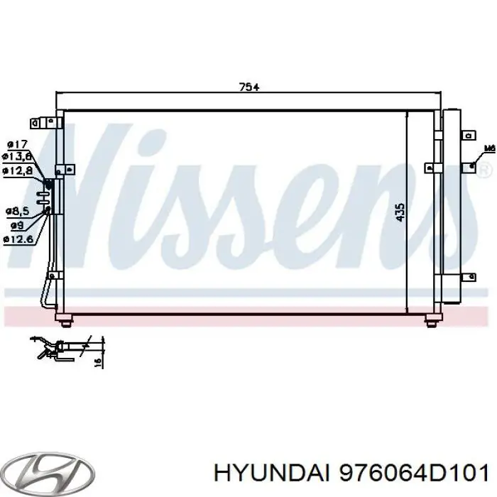 Do koszyka 976064D101 Hyundai/Kia Chłodnica klimatyzacji