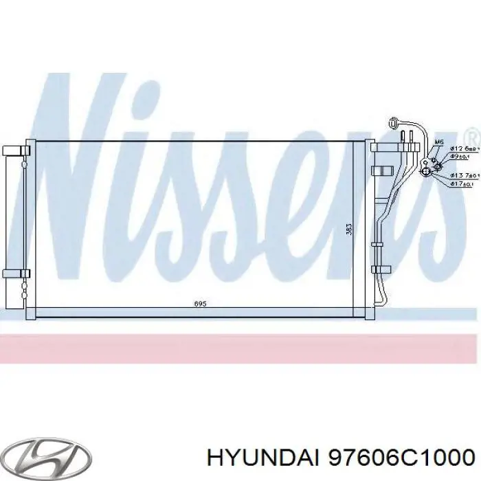 97606C1000 Hyundai/Kia Chłodnica klimatyzacji