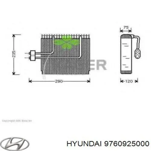Parownik klimatyzacji do Hyundai Accent I 