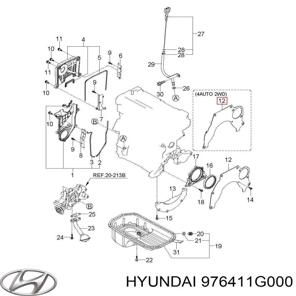 Do koszyka 976411G000 Hyundai/Kia Sprzęgło sprężarki klimatyzacji