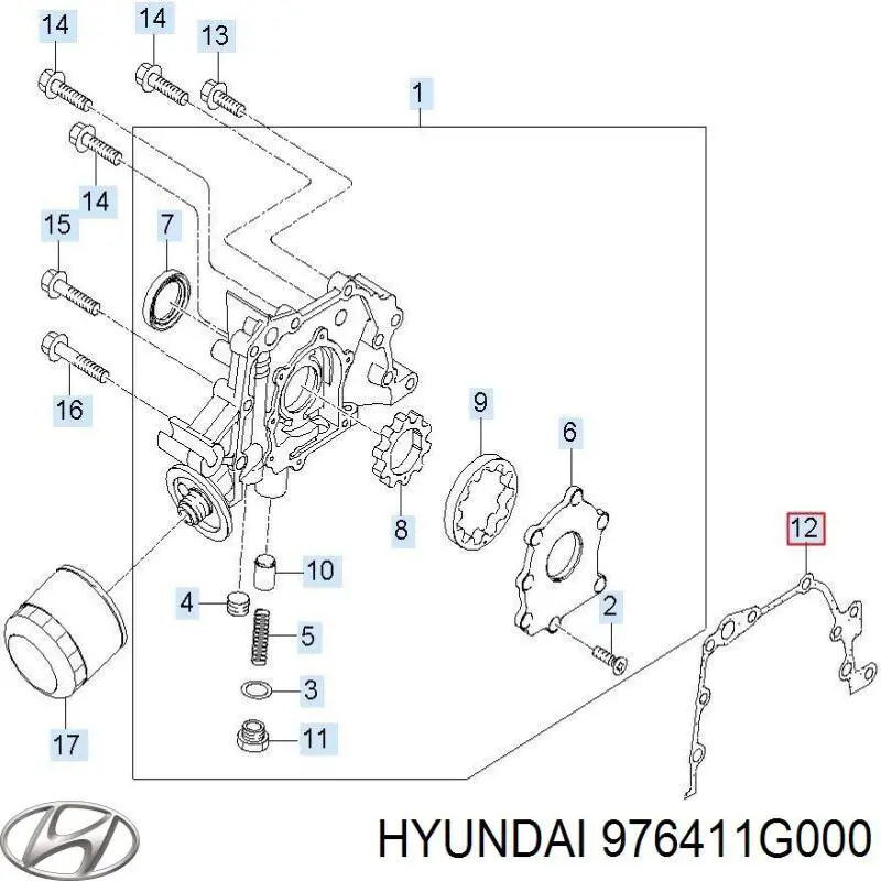 976411G000 Hyundai/Kia Sprzęgło sprężarki klimatyzacji