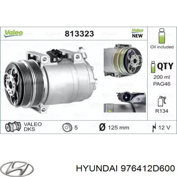976412D600 Hyundai/Kia Sprzęgło sprężarki klimatyzacji