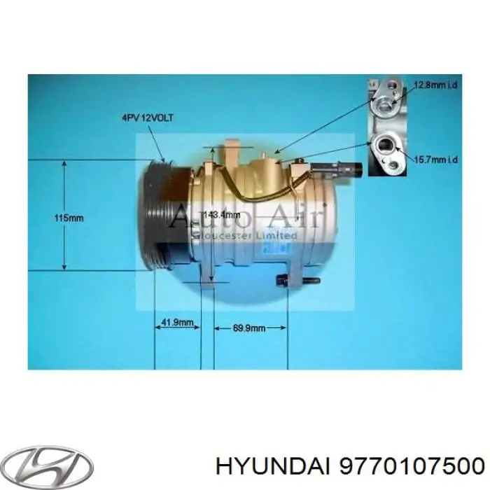 Do koszyka 9770107500 Hyundai/Kia Sprężarka klimatyzacji
