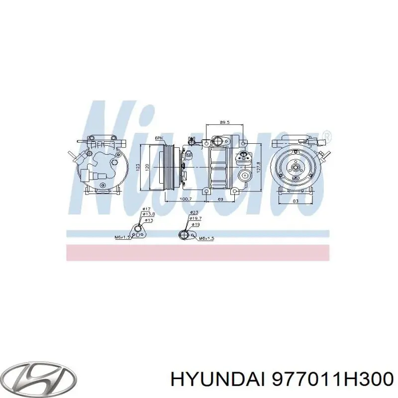 Sprężarka klimatyzacji Hyundai/Kia 977011H300 cena, od 203,43 USD