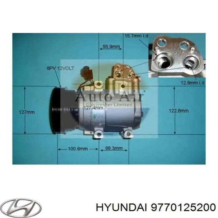 Sprężarka klimatyzacji Hyundai/Kia 9770125200 cena, od 93,64 USD