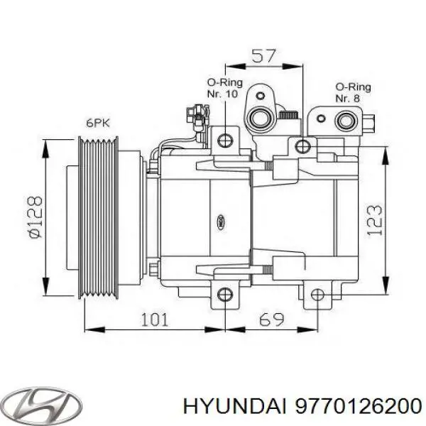 9770126200 Hyundai/Kia sprężarka klimatyzacji