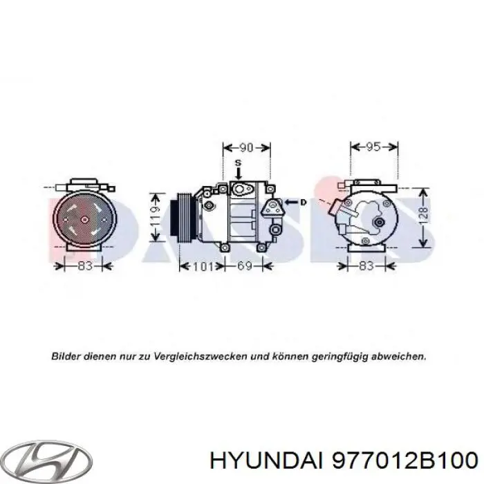977012B100 Hyundai/Kia Sprężarka klimatyzacji