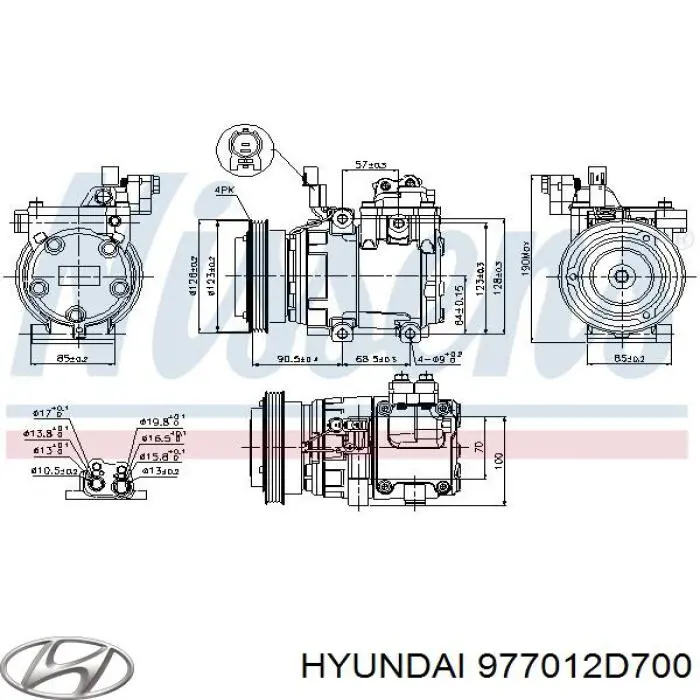 Do koszyka 977012D700 Hyundai/Kia Sprężarka klimatyzacji