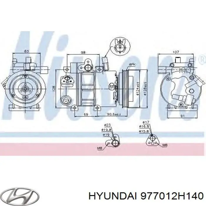 977012H140 Hyundai/Kia Sprężarka klimatyzacji