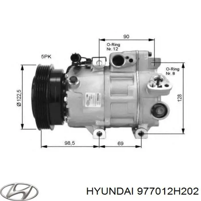 Sprężarka klimatyzacji 977012H202 Hyundai/Kia