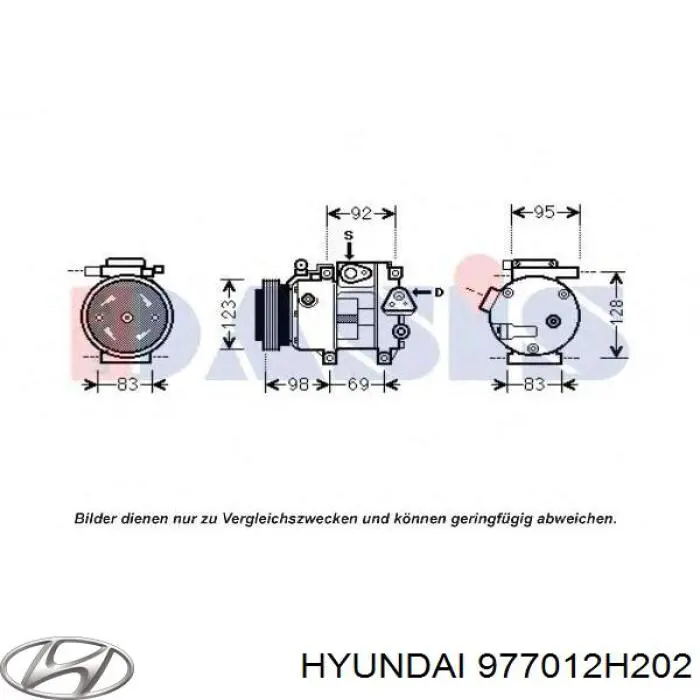 977012H202 Hyundai/Kia Sprężarka klimatyzacji