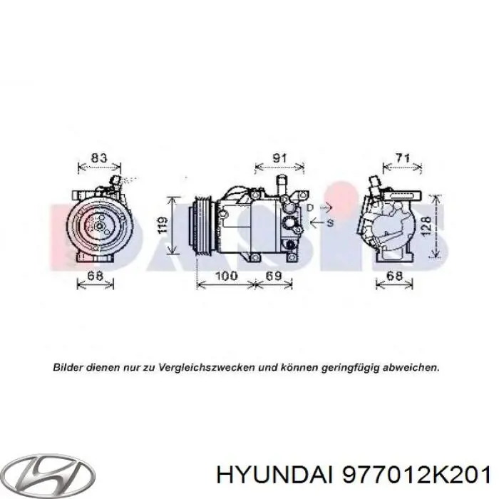 977012K201 Hyundai/Kia sprężarka klimatyzacji