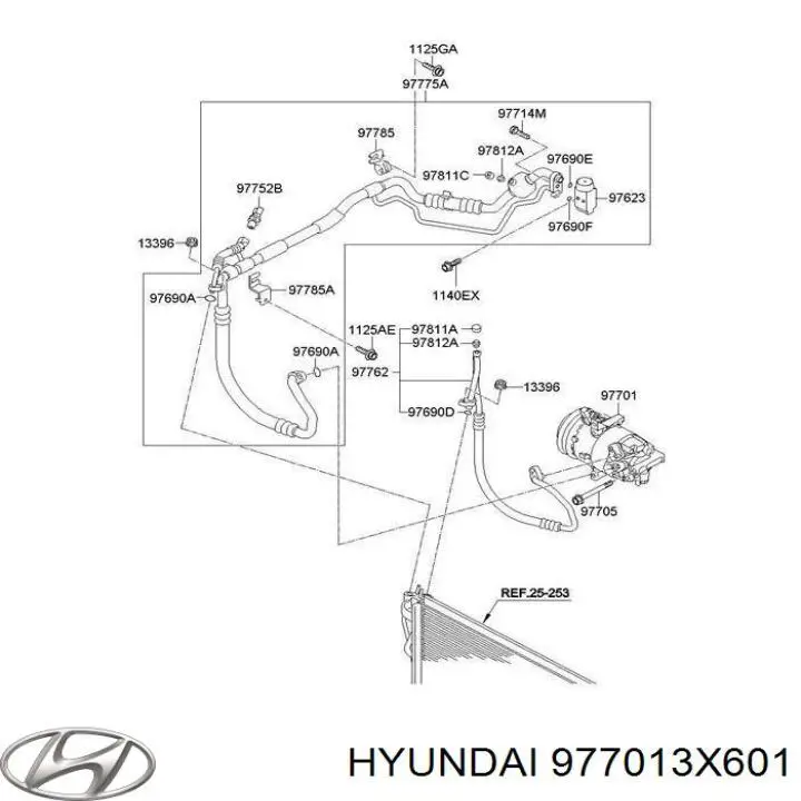 Sprężarka klimatyzacji Hyundai/Kia 977013X601 cena, od 298,93 USD