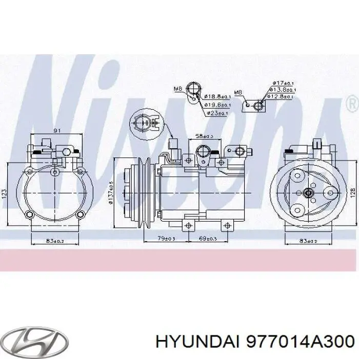 Sprężarka klimatyzacji Hyundai/Kia 977014A300 cena, od 139,61 USD