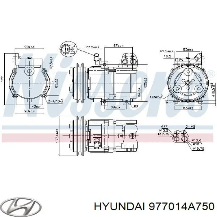 977014A750 Hyundai/Kia Sprężarka klimatyzacji