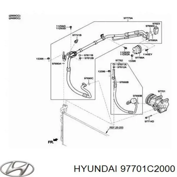 97701D4400 Hyundai/Kia Sprężarka klimatyzacji