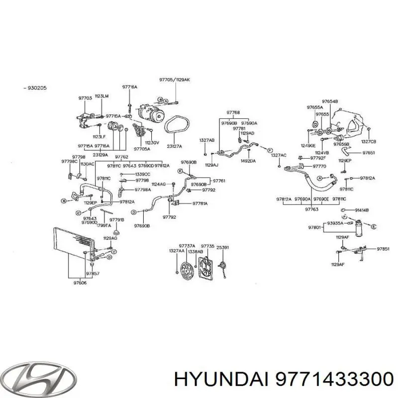 Śruba kompresora klimatyzacji Hyundai Azera (HG)