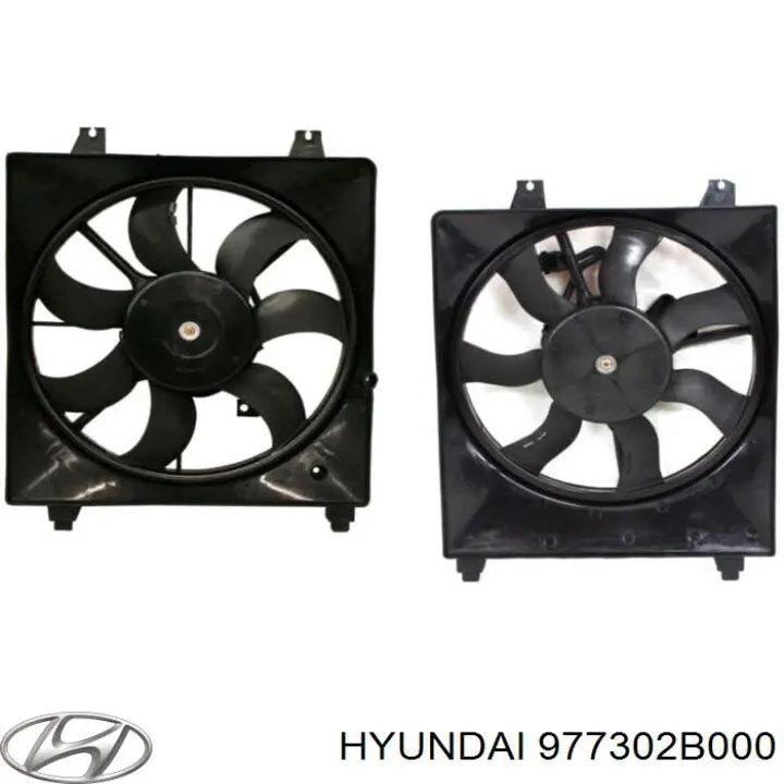 Wentylator elektryczny układu chłodzenia kompletny (silnik+wirnik) do Hyundai Santa Fe II CM
