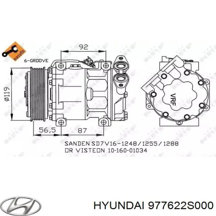 977622S000 Hyundai/Kia Przewód klimatyzacji, od sprężarki do chłodnicy