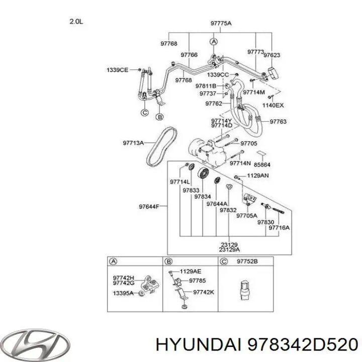 Rolka napinacza paska napędowego Hyundai/Kia 978342D520 cena, od 16,63 USD