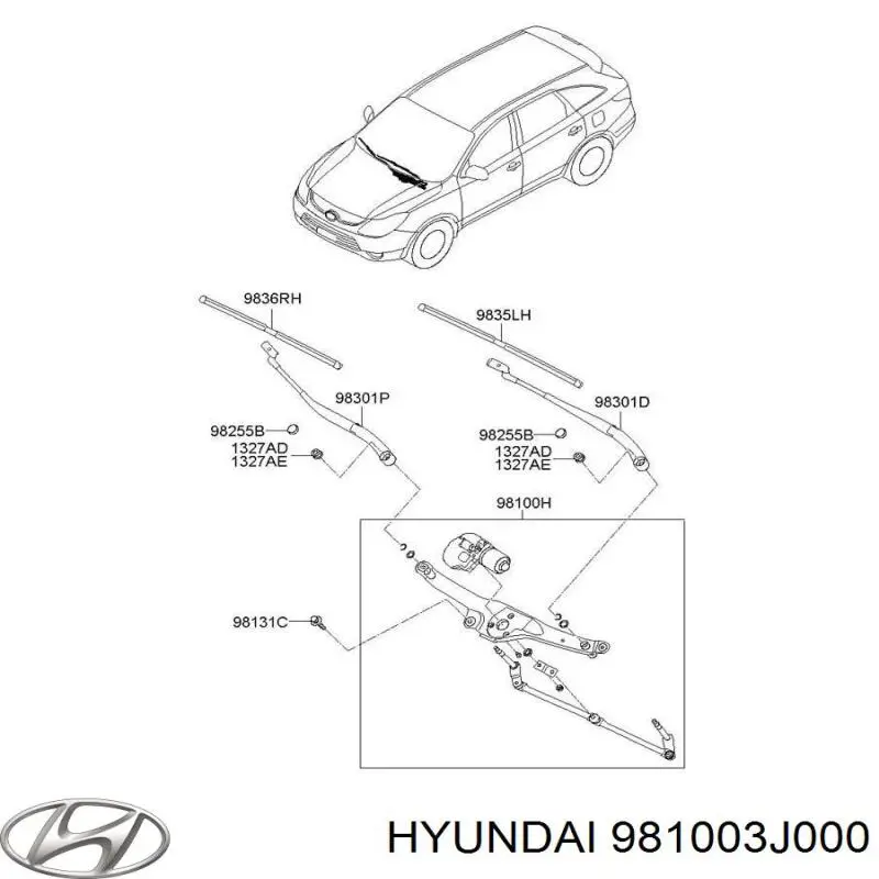 Mechanizm wycieraczek do Hyundai Veracruz  
