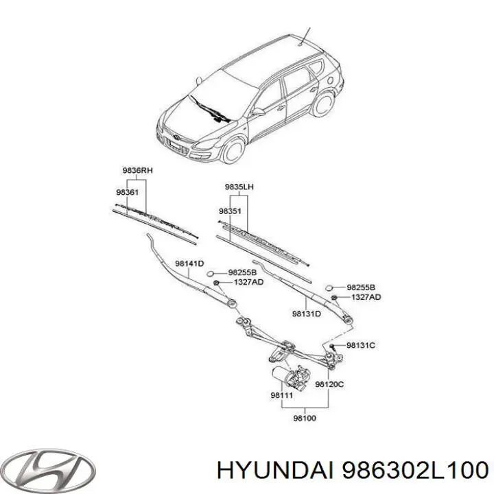 Dysza spryskiwacza szyby przedniej Hyundai I30 hatchback (FD) (2007 - 2011) cena, od 11,28 USD