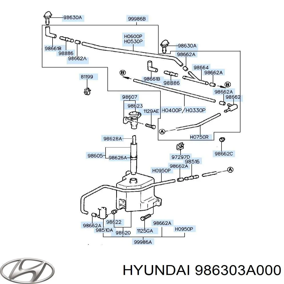 Dysza spryskiwacza szyby przedniej Hyundai/Kia 9863025050 cena, od 17,50 USD