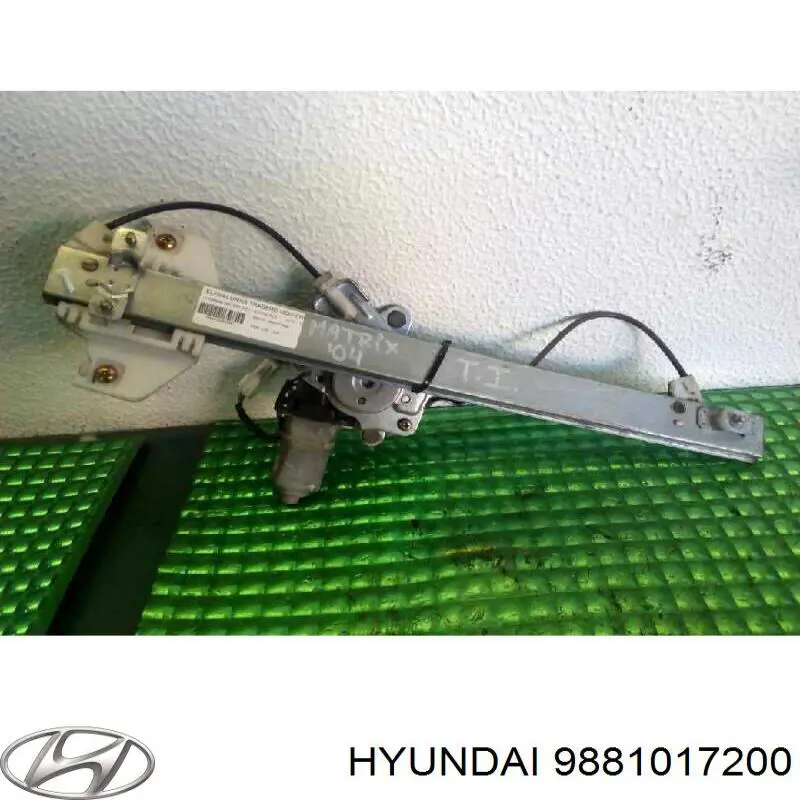 9881017200 Hyundai/Kia Silniczek podnośnika szyby drzwi tylnych lewych