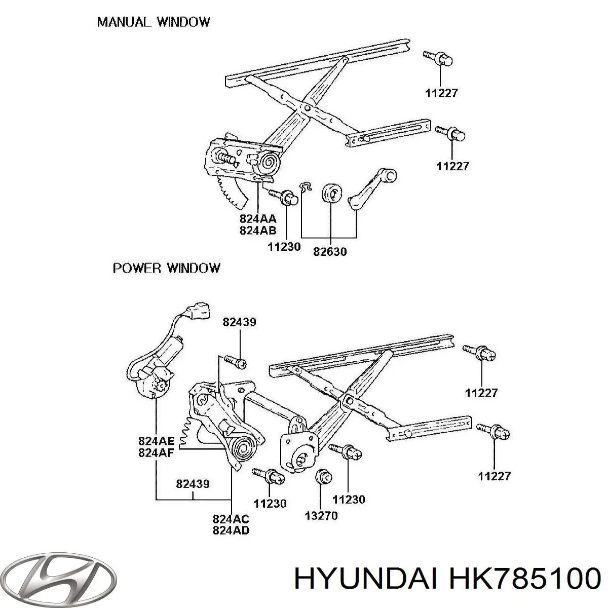  Silniczek wycieraczki tylnej szyby Hyundai Galloper 