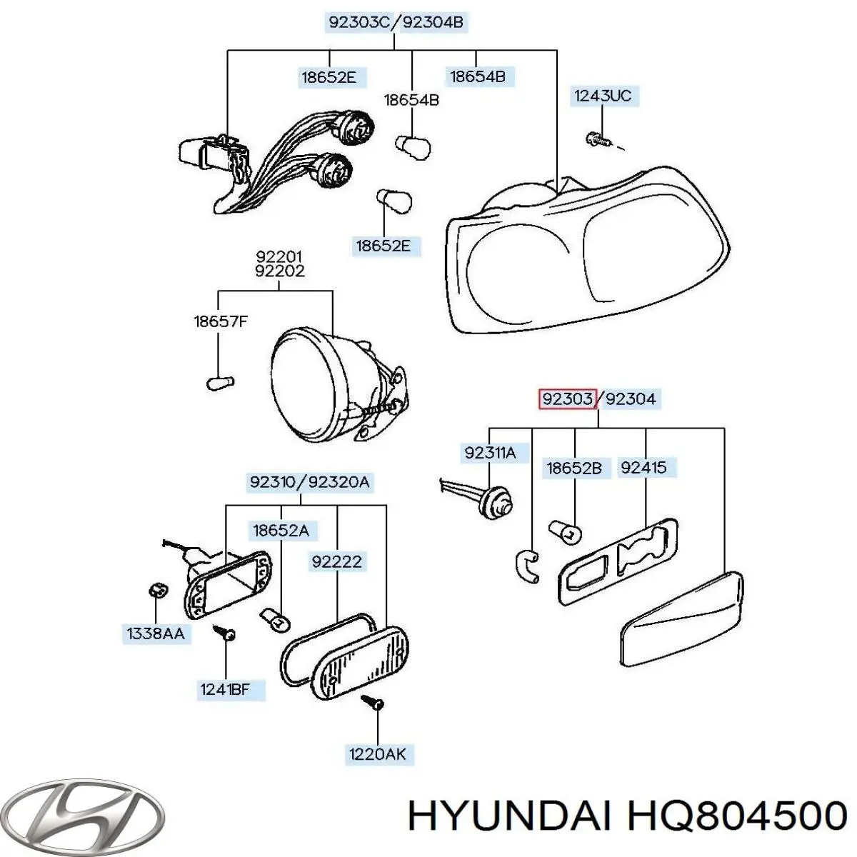 Powtarzacz kierunkowskazu na błotniku do Hyundai Galloper  JK
