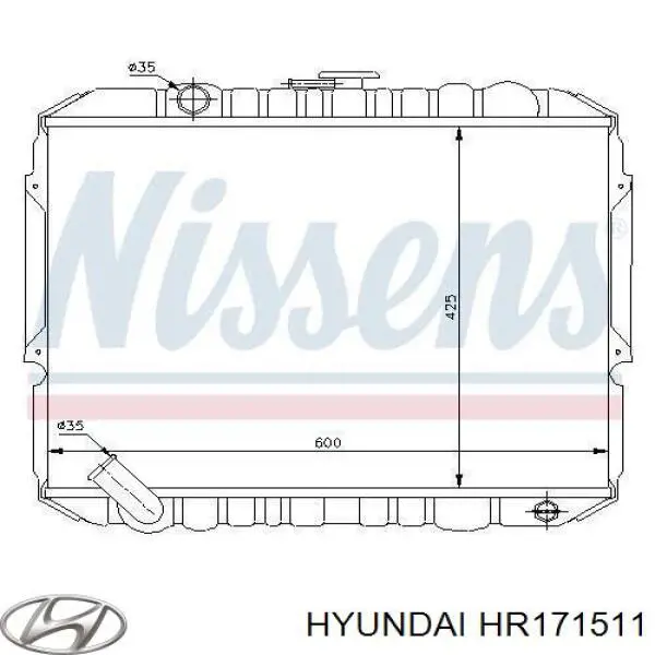 Do koszyka HR171511 Hyundai/Kia Chłodnica silnika