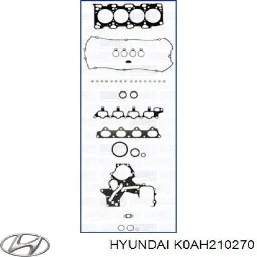 K0AH210270 Hyundai/Kia Zestaw uszczelek silnika pełny