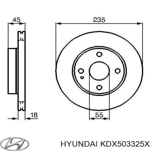  Tarcza hamulcowa przednia KIA Avella 