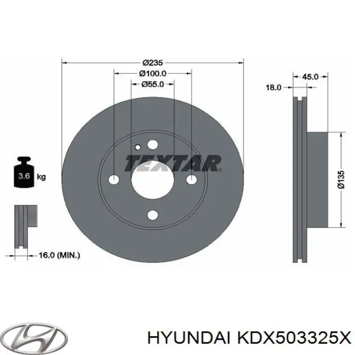 Tarcza hamulcowa przednia KIA Avella DELTA sedana (1997 - 2001) cena, od 65,13 USD
