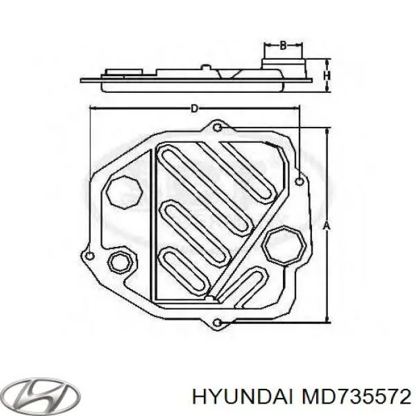 Filtr automatycznej skrzyni biegów Hyundai/Kia MD735572 cena, od 16,31 USD