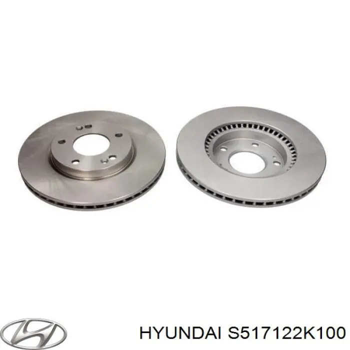 S517122K100 Hyundai/Kia Tarcza hamulcowa przednia