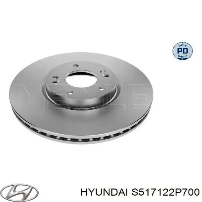 Do koszyka S517122P700 Hyundai/Kia Tarcza hamulcowa przednia