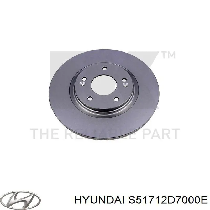 Do koszyka S51712D7000E Hyundai/Kia Tarcza hamulcowa przednia