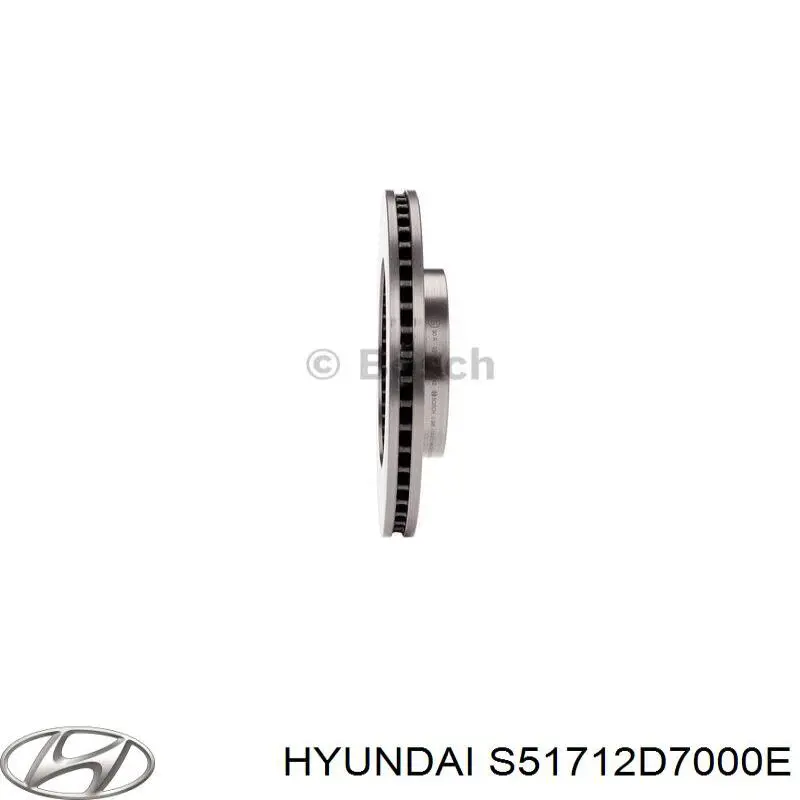 Tarcza hamulcowa przednia S51712D7000E Hyundai/Kia