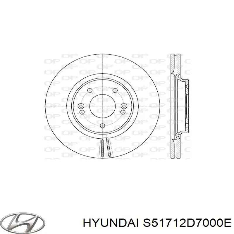 S51712D7000E Hyundai/Kia Tarcza hamulcowa przednia