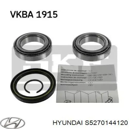 Do koszyka S5270144120 Hyundai/Kia Lożysko piasty przedniej wewnętrzne