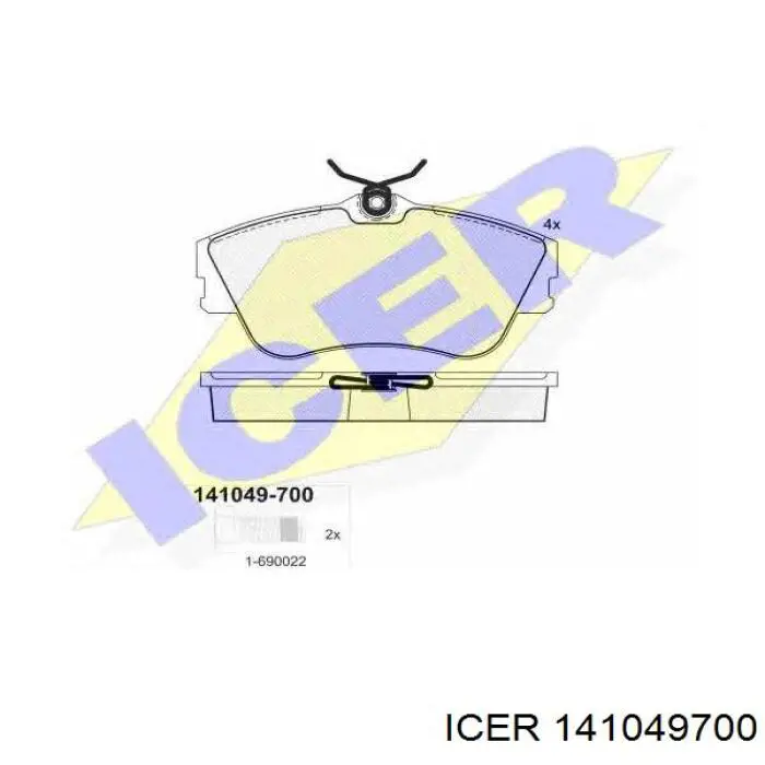 Klocki hamulcowe przednie tarczowe 141049700 Icer