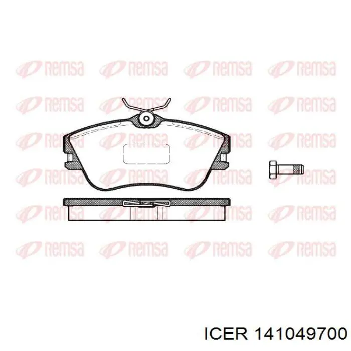 Klocki hamulcowe przednie tarczowe Icer 141049700
