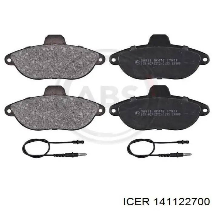 Klocki hamulcowe przednie tarczowe Icer 141122700 cena, od 25,68 USD