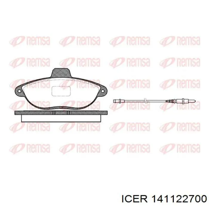 Klocki hamulcowe przednie tarczowe Icer 141122700 cena, od 25,68 USD